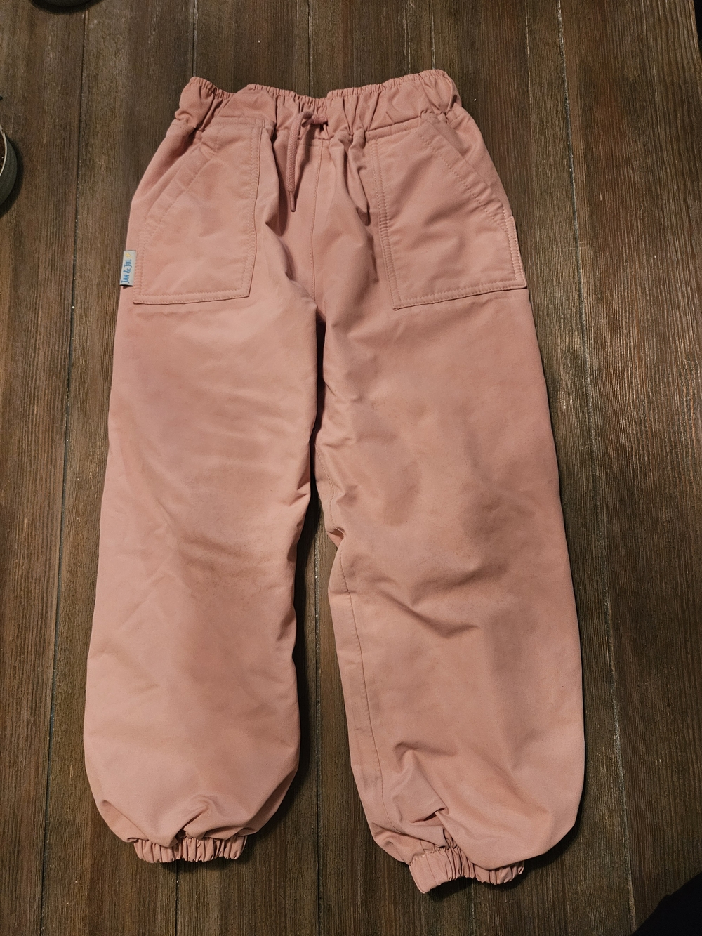 Kids Pink Elastic-Waist Utility Pants